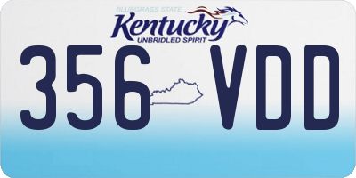 KY license plate 356VDD