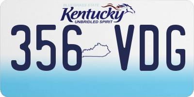 KY license plate 356VDG