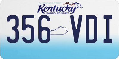 KY license plate 356VDI