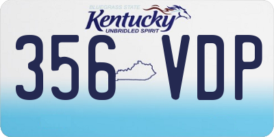 KY license plate 356VDP