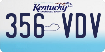 KY license plate 356VDV