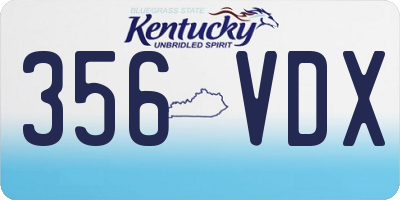 KY license plate 356VDX
