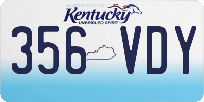KY license plate 356VDY