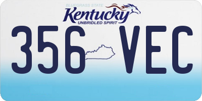 KY license plate 356VEC