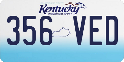 KY license plate 356VED
