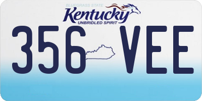 KY license plate 356VEE