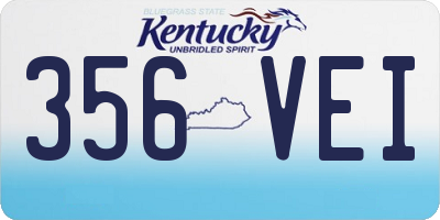 KY license plate 356VEI