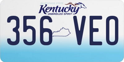 KY license plate 356VEO