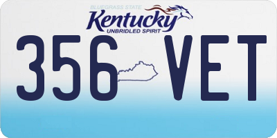 KY license plate 356VET