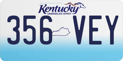 KY license plate 356VEY