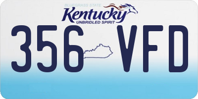 KY license plate 356VFD