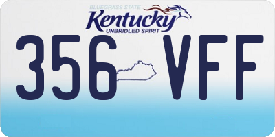 KY license plate 356VFF