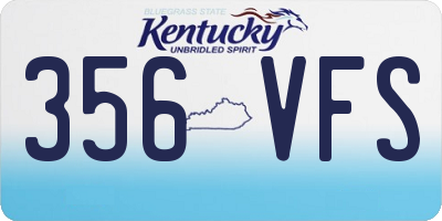 KY license plate 356VFS