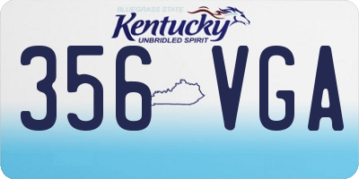 KY license plate 356VGA