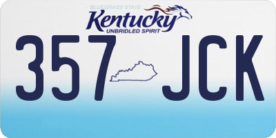 KY license plate 357JCK