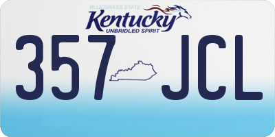 KY license plate 357JCL