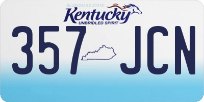 KY license plate 357JCN