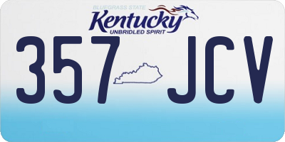 KY license plate 357JCV