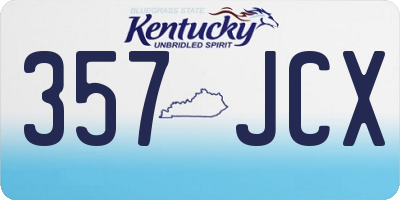 KY license plate 357JCX