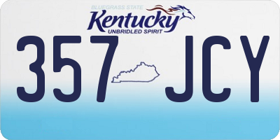 KY license plate 357JCY