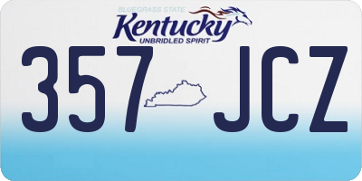 KY license plate 357JCZ