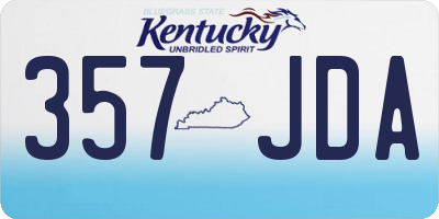 KY license plate 357JDA