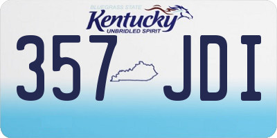 KY license plate 357JDI