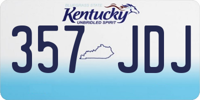 KY license plate 357JDJ