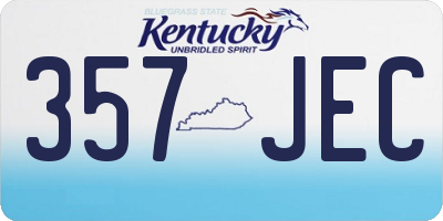 KY license plate 357JEC