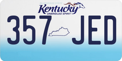 KY license plate 357JED