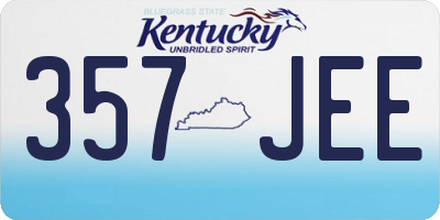 KY license plate 357JEE