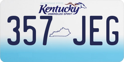 KY license plate 357JEG