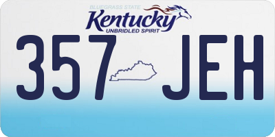 KY license plate 357JEH