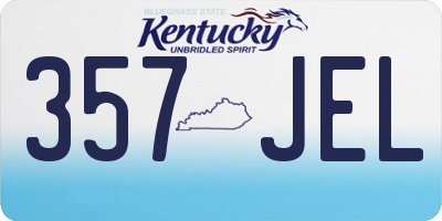 KY license plate 357JEL
