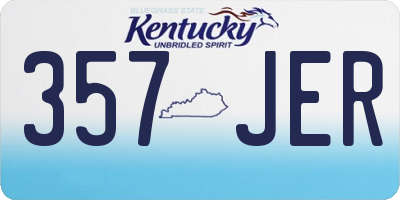 KY license plate 357JER