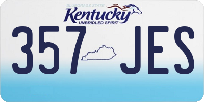 KY license plate 357JES