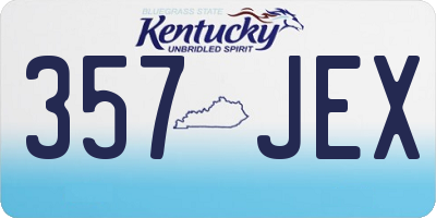 KY license plate 357JEX