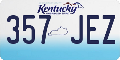 KY license plate 357JEZ
