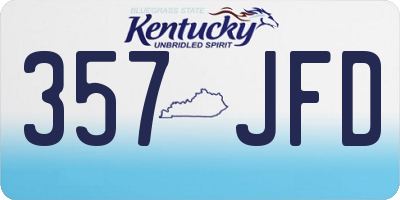 KY license plate 357JFD