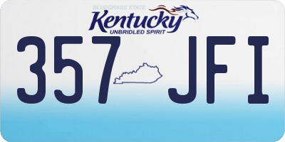 KY license plate 357JFI