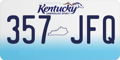 KY license plate 357JFQ