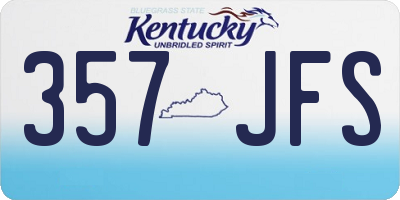 KY license plate 357JFS