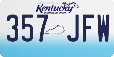 KY license plate 357JFW