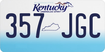 KY license plate 357JGC