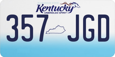 KY license plate 357JGD