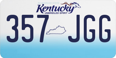 KY license plate 357JGG