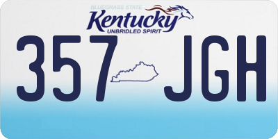 KY license plate 357JGH