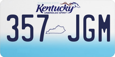 KY license plate 357JGM