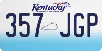 KY license plate 357JGP