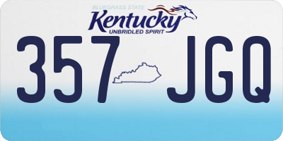 KY license plate 357JGQ